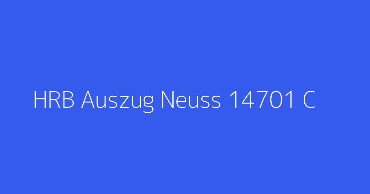 HRB Auszug Neuss 14701 C & S Designs GmbH Neuss